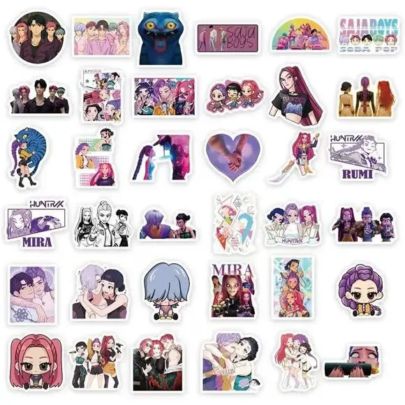 Demon Movie Hunters Stickers, (8-Packs -592 PCS Korean Idol Anime Style Stickers - Picture 2 of 6